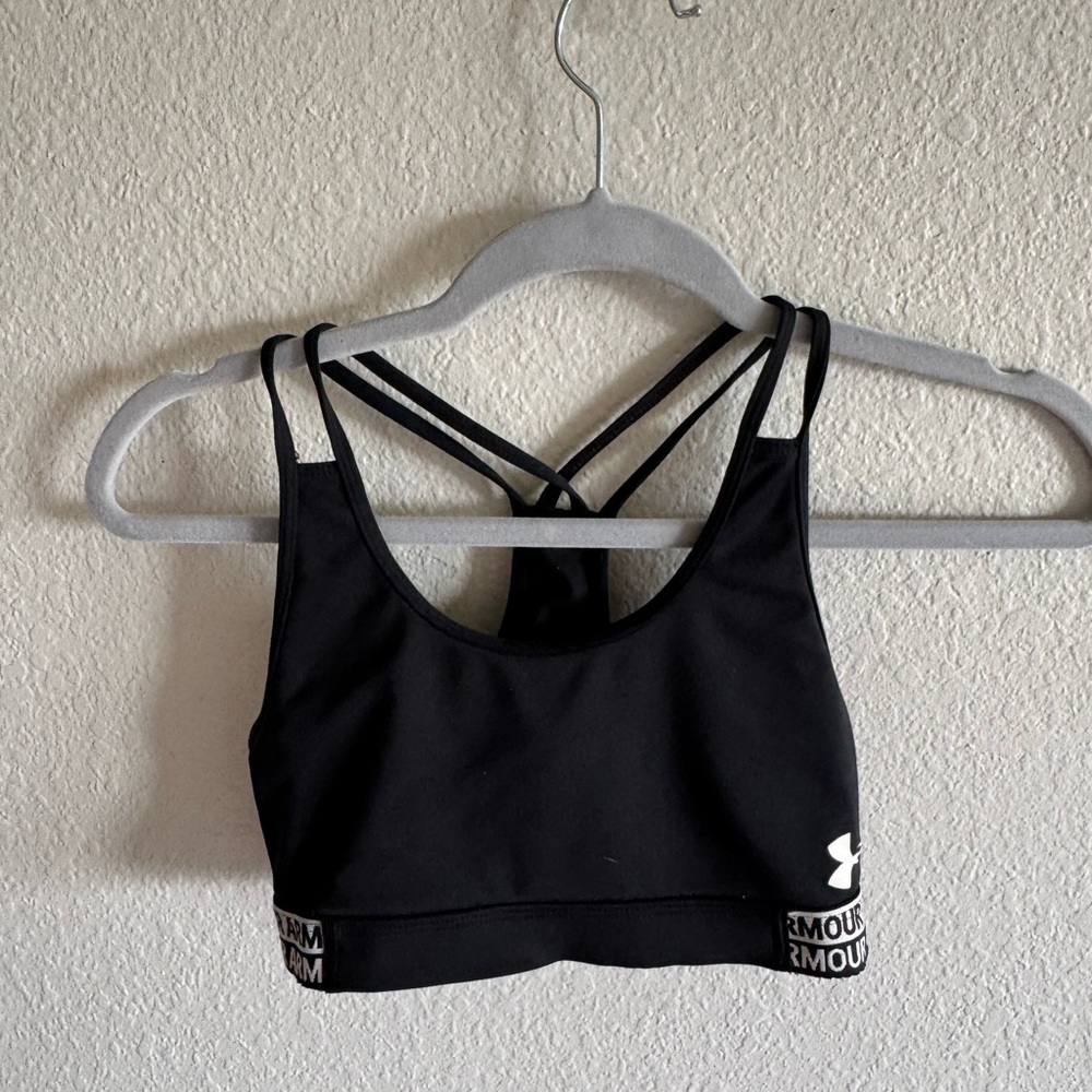 Under Armour Black Strappy Sports Bra